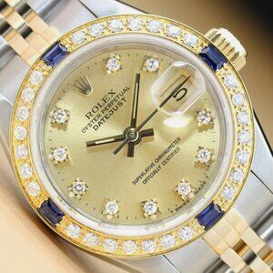 Sale! Rolex 18k Yellow Diamond Datejust Ladies Watch